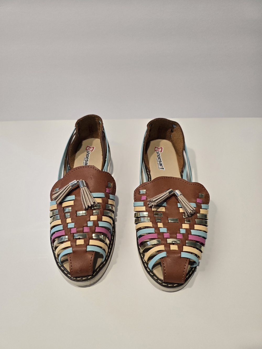 Huarache Tassel Loafers in Brown Multi - Unknown Brand NWOT.